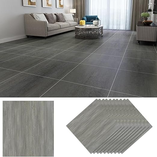 30 Pack Self Adhesive Vinyl Floor Tiles,Waterproof Floor Tile,Peel and Stick 30x30cm Wall Floor Stickers for Bathroom Kitchen Bedroom Living Room Planks